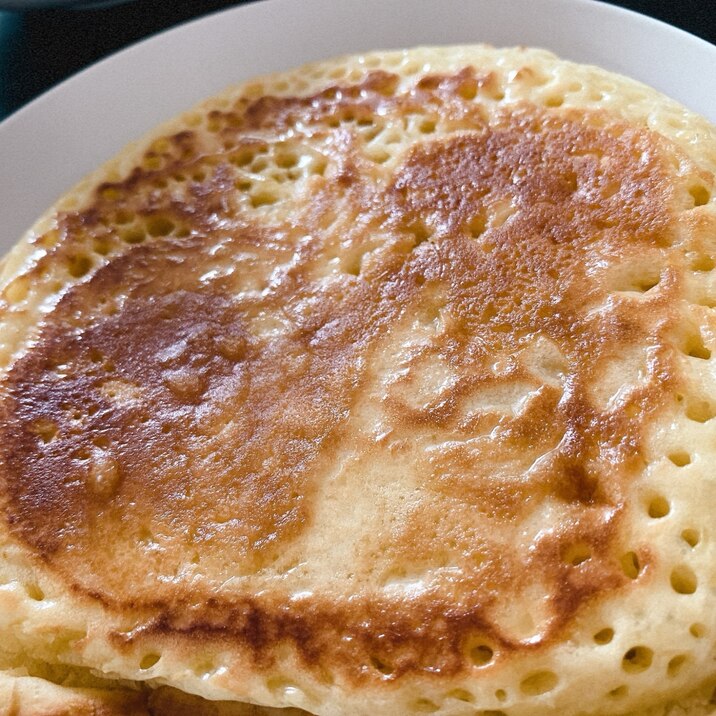 【水だけでも作れる】ホットケーキ